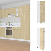vidaXL Mobile per Frigo “Lyon” Rovere Sonoma 60x57x207 cm