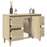 Mobile Lavabo Rovere Sonoma 80x33x60 cm in Legno Multistrato 849665