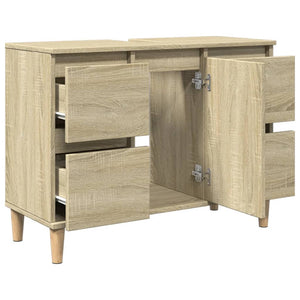 Mobile Lavabo Rovere Sonoma 80x33x60 cm in Legno Multistrato