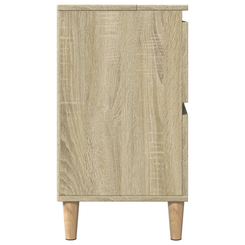 Mobile Lavabo-Armadietto da bagno Rovere Sonoma 80x33x60 cm in Legno Multistrato 871884