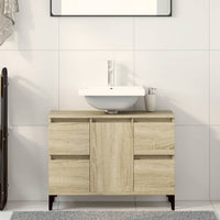 Mobile Lavabo Rovere Sonoma 80x33x60 cm in Legno Multistrato 849666