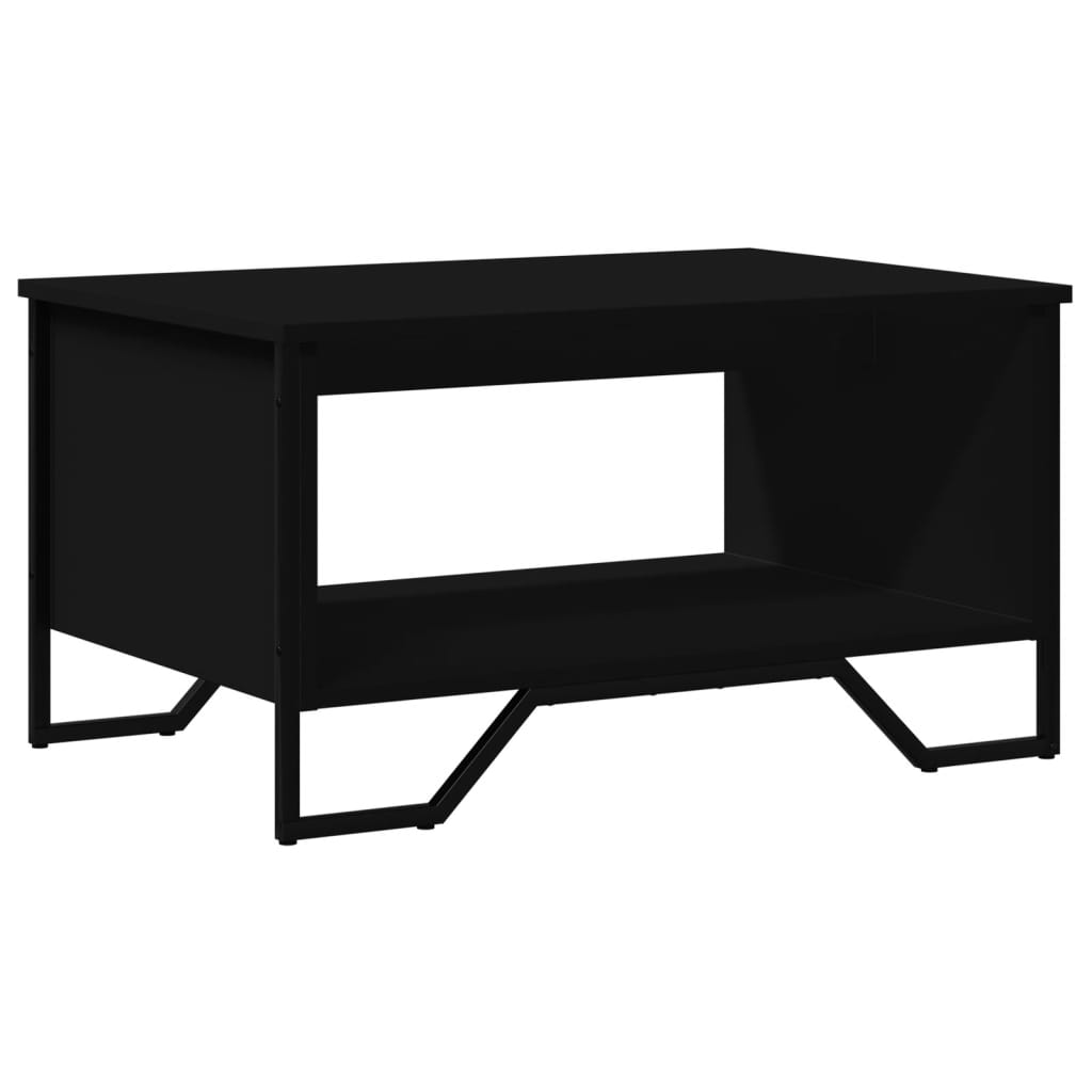 vidaXL Tavolino da Salotto Nero 75x51x40 cm in Legno Multistrato
