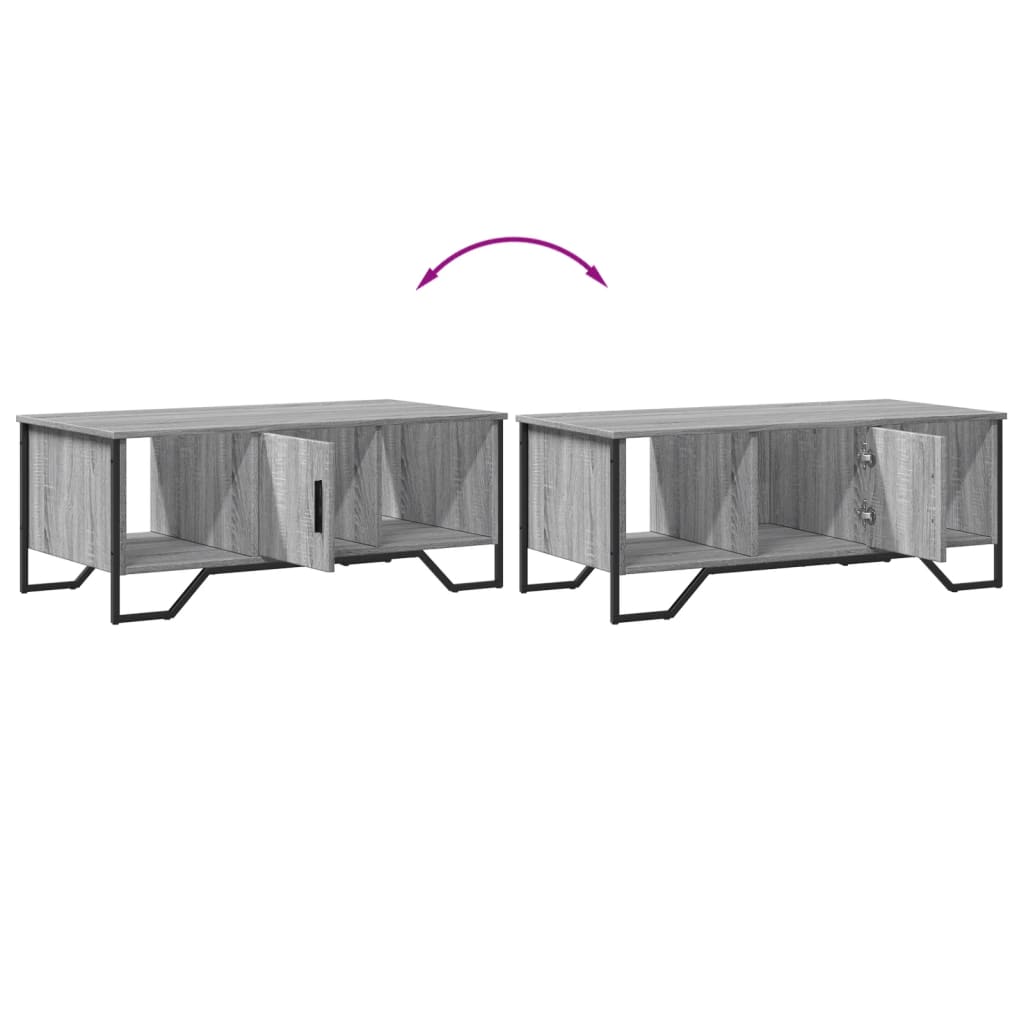 vidaXL Tavolino da Salotto Grigio Sonoma 100x51x40cm Legno Multistrato