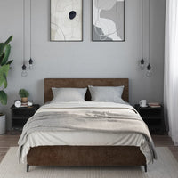 Comodini Neri 2 pz-Set di 2 Tavolino da notte 40x30x40 cm in Truciolato