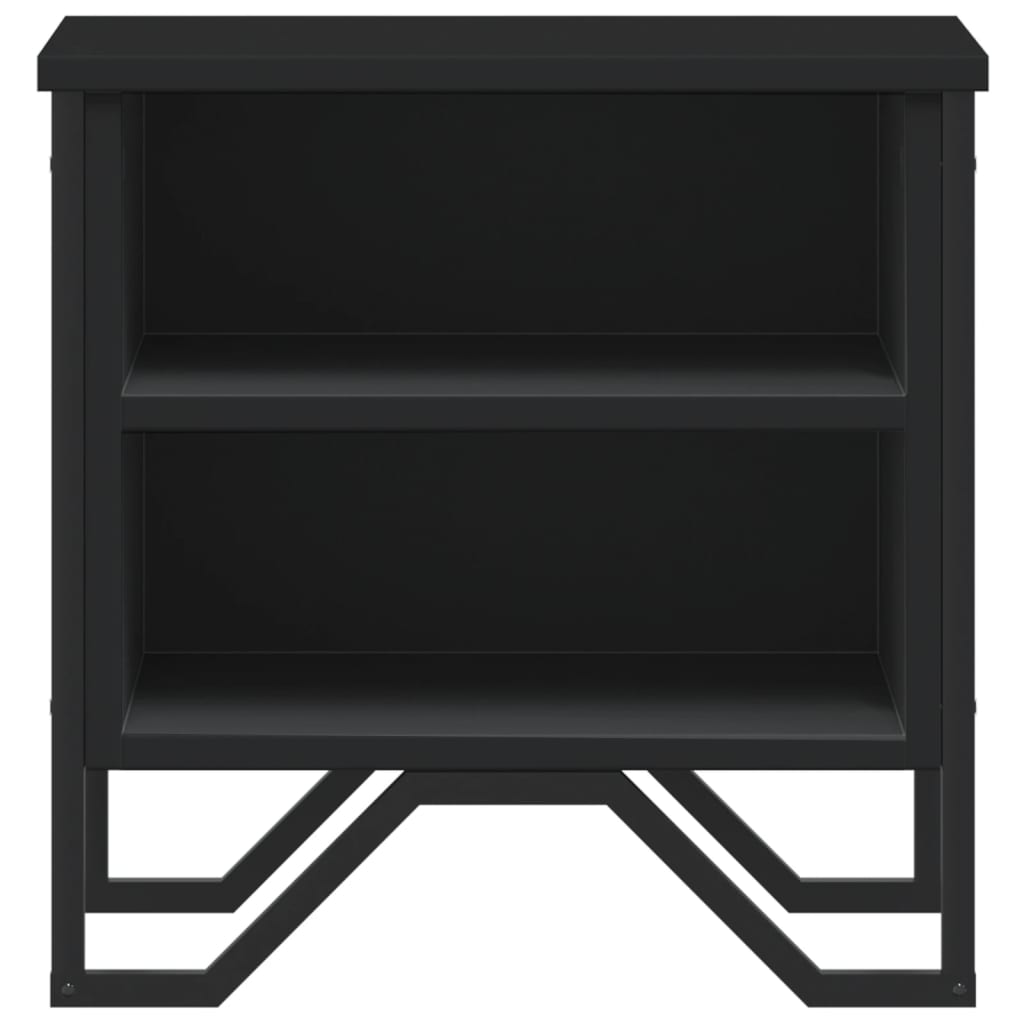 Comodini Neri 2 pz-Set di 2 Tavolino da notte 40x30x40 cm in Truciolato