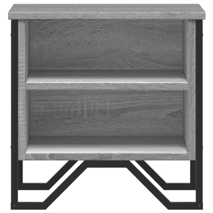 Comodini Grigio Sonoma 2pz-Set di 2 Tavolino da notte 40x30x40 cm in Truciolato