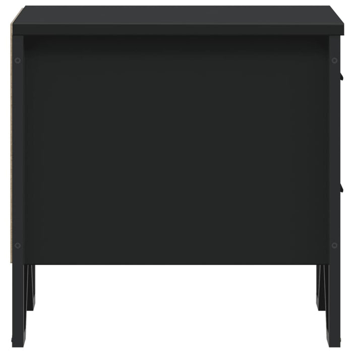 Comodino Nero 40x41x40 cm in Truciolato 848504