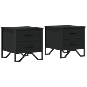 Comodini 2 pz Neri 40x41x40 cm in Truciolato 848505