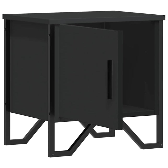 vidaXL Comodino Nero 40x30x40 cm in Legno Multistrato