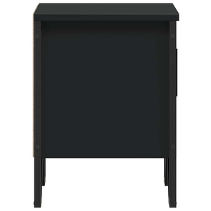 vidaXL Comodino Nero 40x30x40 cm in Legno Multistrato