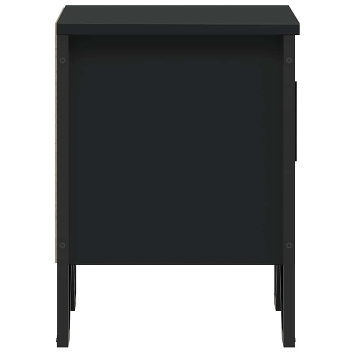vidaXL Comodino Nero 40x30x40 cm in Legno Multistrato