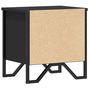 vidaXL Comodino Nero 40x30x40 cm in Legno Multistrato