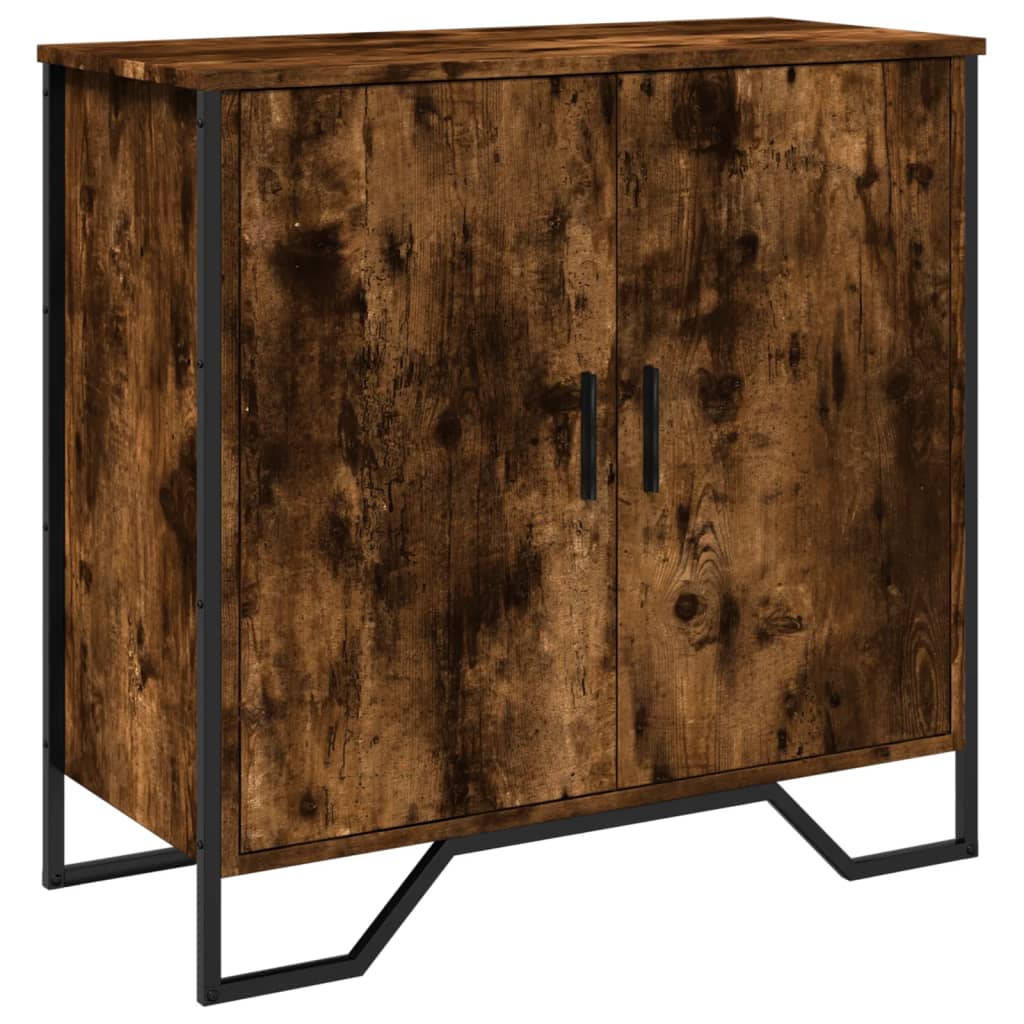 vidaXL Credenza Rovere Fumo 78x35,5x74,5 cm in Legno Multistrato