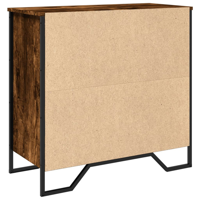 vidaXL Credenza Rovere Fumo 78x35,5x74,5 cm in Legno Multistrato
