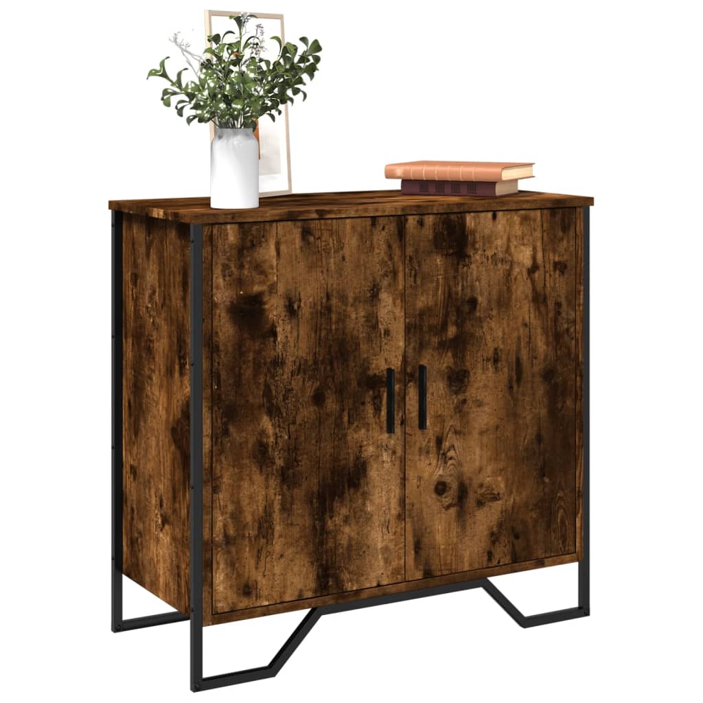 vidaXL Credenza Rovere Fumo 78x35,5x74,5 cm in Legno Multistrato