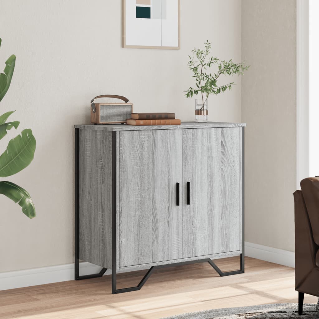 vidaXL Credenza Grigio Sonoma 78x35,5x74,5 cm in Legno Multistrato
