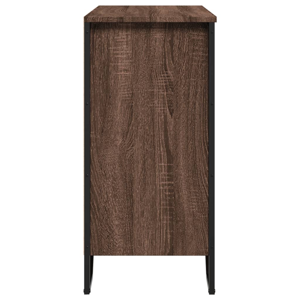 vidaXL Credenza Rovere Marrone 78x35,5x74,5 cm in Legno Multistrato