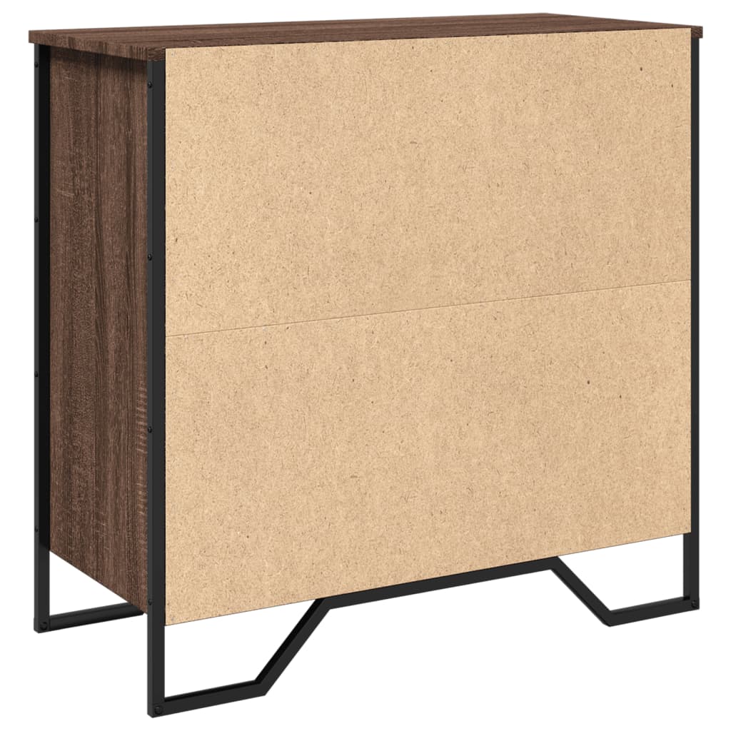 vidaXL Credenza Rovere Marrone 78x35,5x74,5 cm in Legno Multistrato