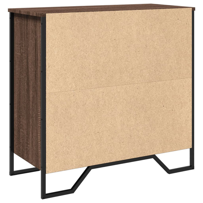 vidaXL Credenza Rovere Marrone 78x35,5x74,5 cm in Legno Multistrato