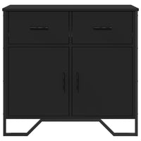 Credenza Nera 79,5x35,5x74,5 cm in Legno Multistrato 848544