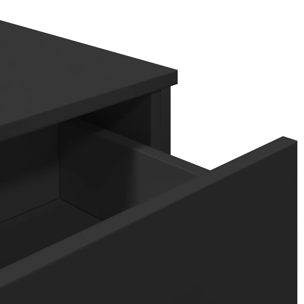Credenza Nera 79,5x35,5x74,5 cm in Legno Multistrato 848544