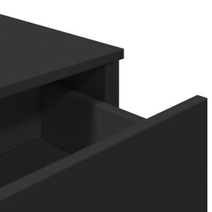 Credenza Nera 79,5x35,5x74,5 cm in Legno Multistrato 848544