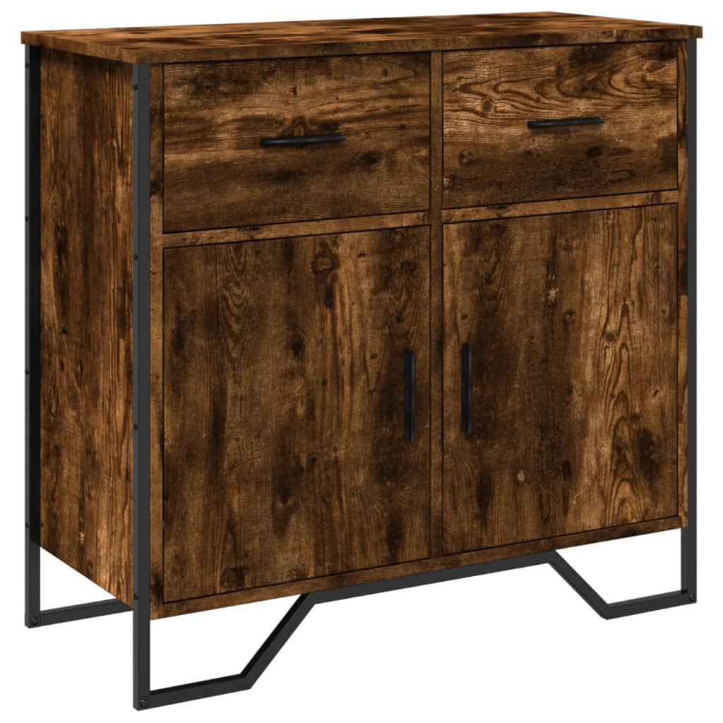 Credenza-Buffet-Armadio da cucina Rovere Fumo 79,5x35,5x74,5 cm in Legno Multistrato