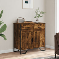 Credenza-Buffet-Armadio da cucina Rovere Fumo 79,5x35,5x74,5 cm in Legno Multistrato
