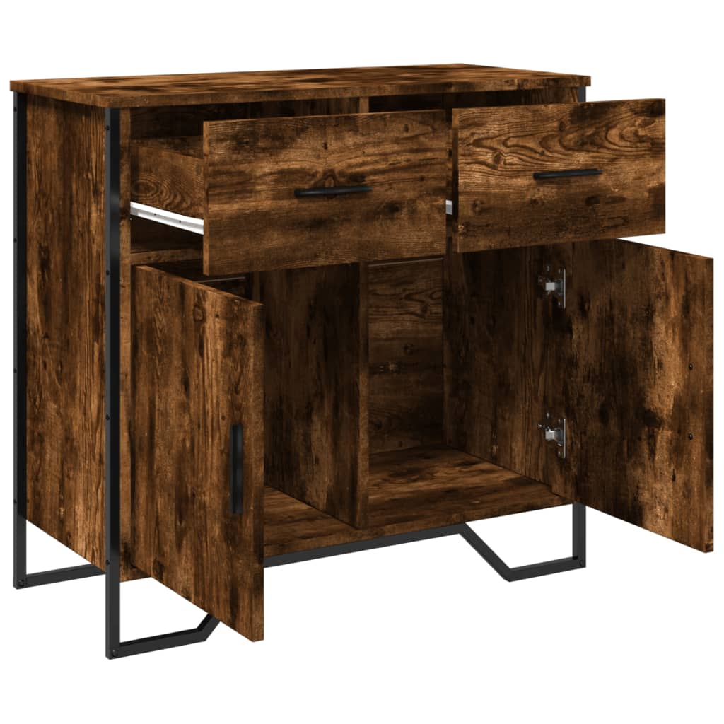 Credenza-Buffet-Armadio da cucina Rovere Fumo 79,5x35,5x74,5 cm in Legno Multistrato