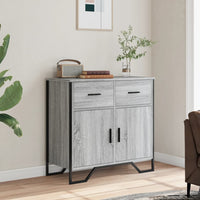 vidaXL Credenza Grigio Sonoma 79,5x35,5x74,5 cm in Legno Multistrato