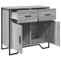 vidaXL Credenza Grigio Sonoma 79,5x35,5x74,5 cm in Legno Multistrato
