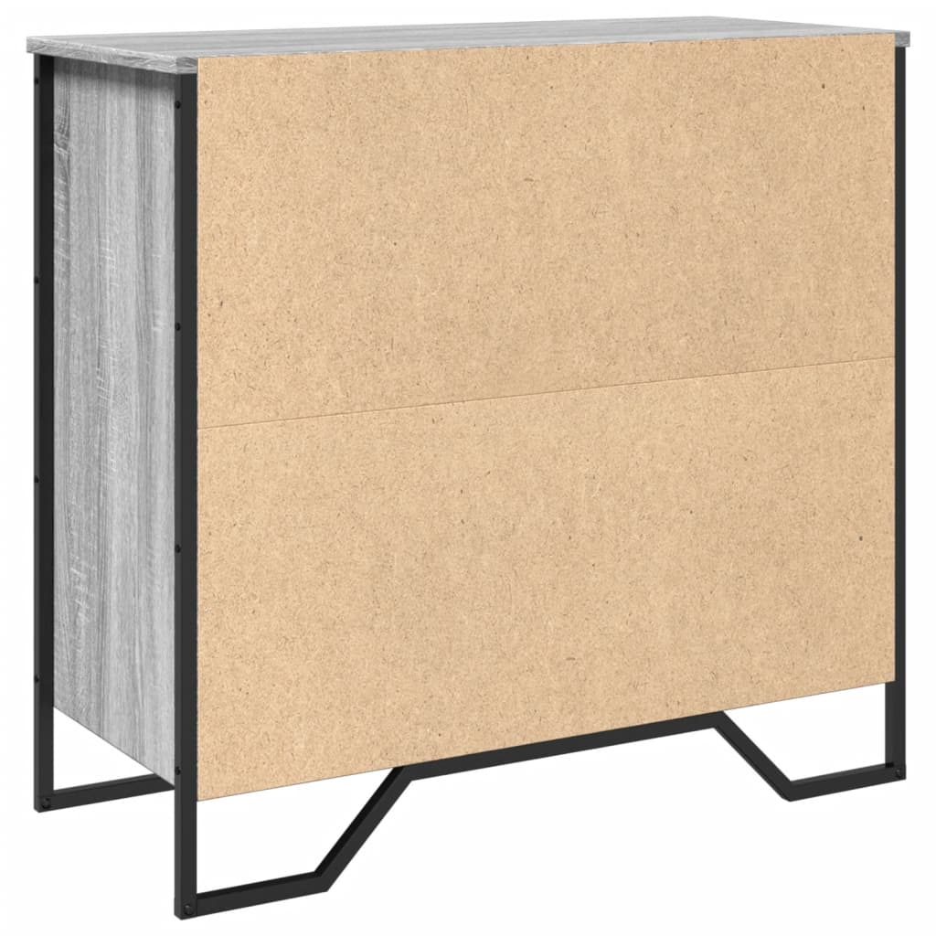 vidaXL Credenza Grigio Sonoma 79,5x35,5x74,5 cm in Legno Multistrato