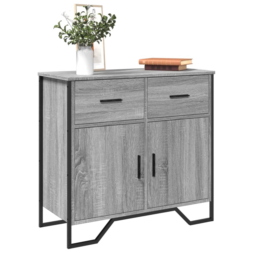 vidaXL Credenza Grigio Sonoma 79,5x35,5x74,5 cm in Legno Multistrato