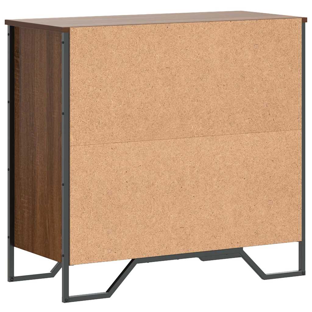 Credenza Rovere Marrone 79,5x35,5x74,5 cm in Legno Multistrato 848548