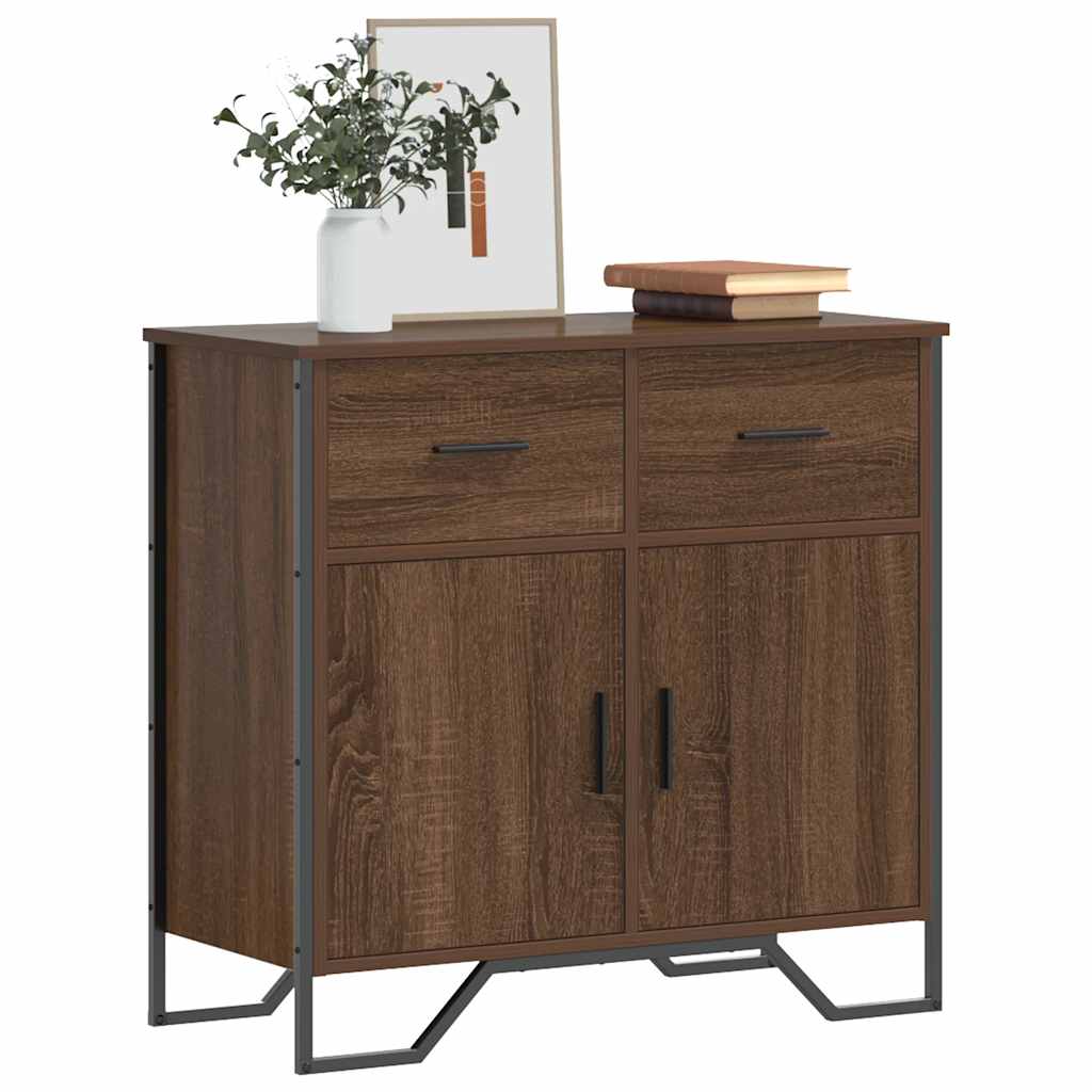 vidaXL Credenza Rovere Marrone 79,5x35,5x74,5 cm in Legno Multistrato