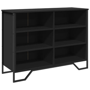 Credenza-Buffet-Armadio da cucina Nera 101x35,5x74,5 cm in Legno Multistrato