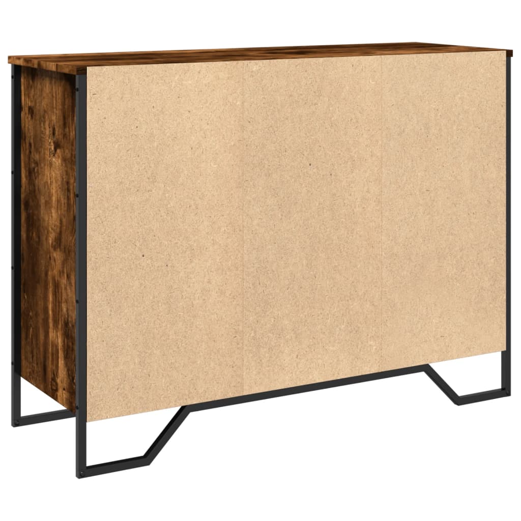 vidaXL Credenza Rovere Fumo 101x35,5x74,5 cm in Legno Multistrato