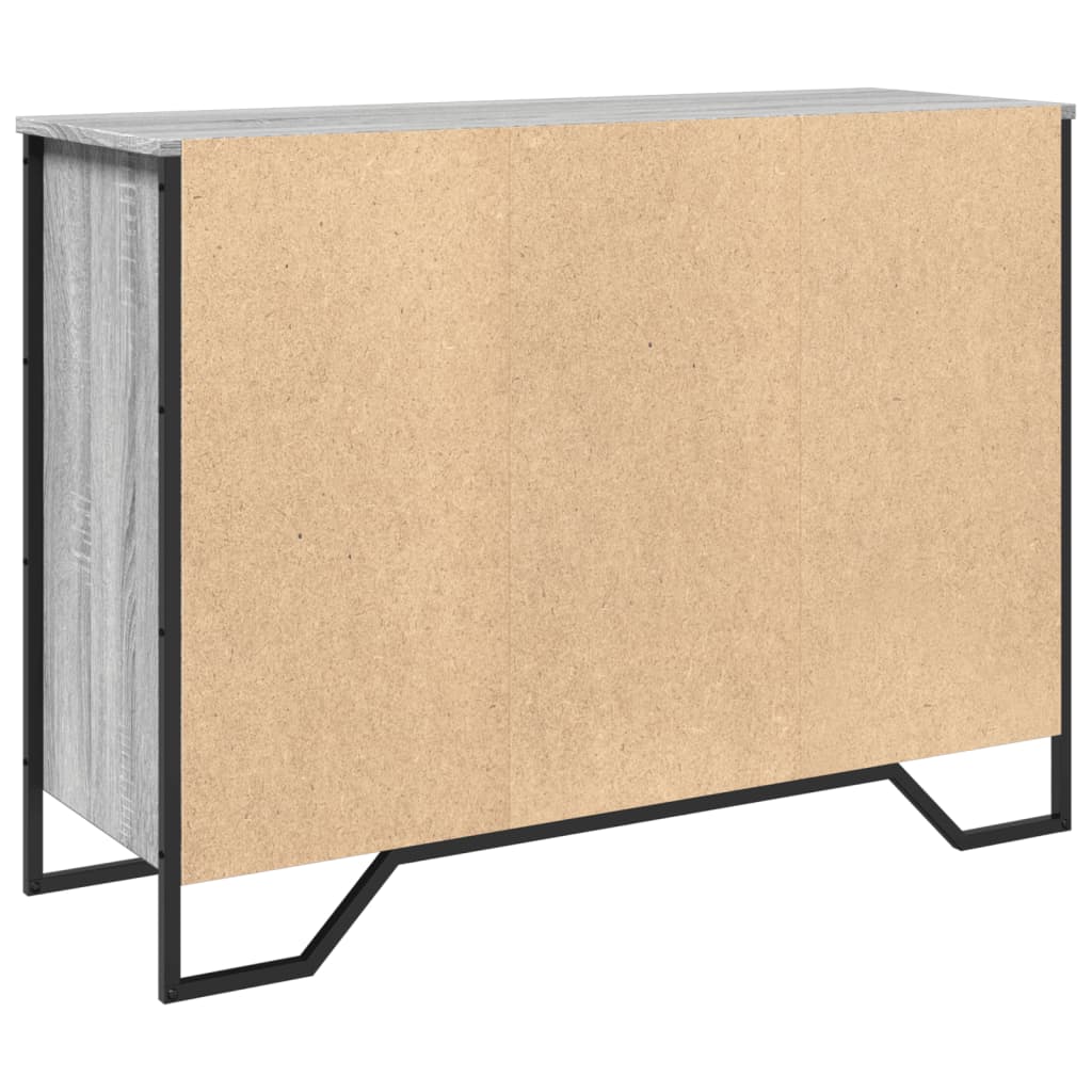 vidaXL Credenza Grigio Sonoma 101x35,5x74,5 cm in Legno Multistrato