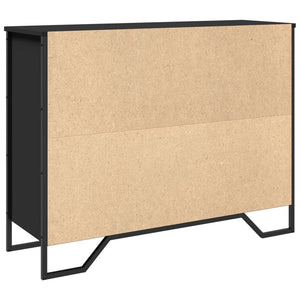 Credenza-Buffet-Armadio da cucina Nera 97x32,5x74,5 cm in Legno Multistrato