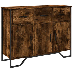Credenza-Buffet-Armadio da cucina Rovere Fumo 97x32,5x74,5 cm in Legno Multistrato