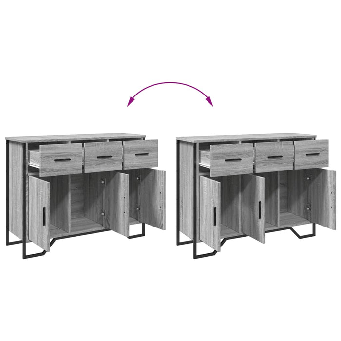 vidaXL Credenza Grigio Sonoma 97x32,5x74,5 cm in Legno Multistrato