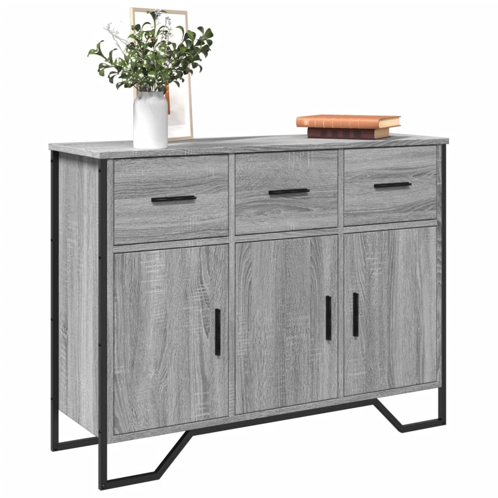 vidaXL Credenza Grigio Sonoma 97x32,5x74,5 cm in Legno Multistrato