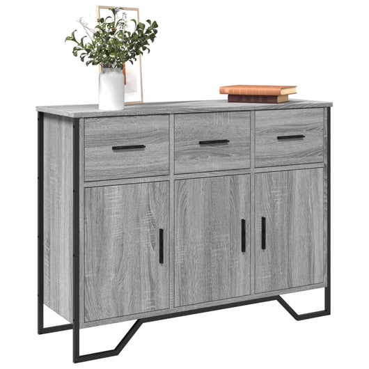 vidaXL Credenza Grigio Sonoma 97x32,5x74,5 cm in Legno Multistrato