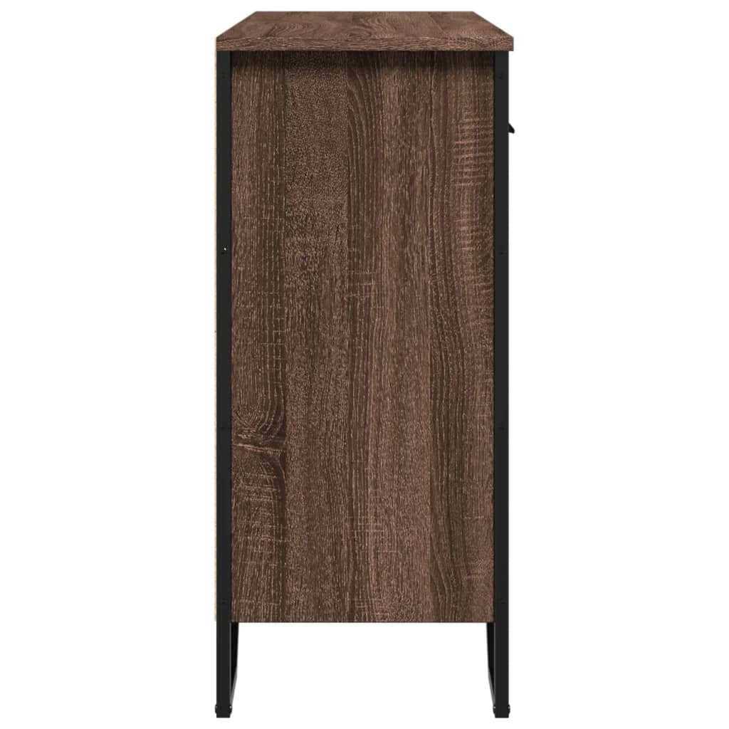 vidaXL Credenza Rovere Marrone 97x32,5x74,5 cm in Legno Multistrato