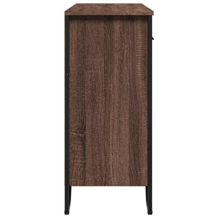 vidaXL Credenza Rovere Marrone 97x32,5x74,5 cm in Legno Multistrato