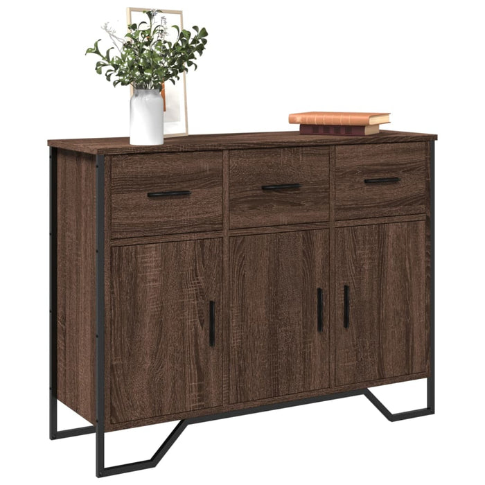 vidaXL Credenza Rovere Marrone 97x32,5x74,5 cm in Legno Multistrato
