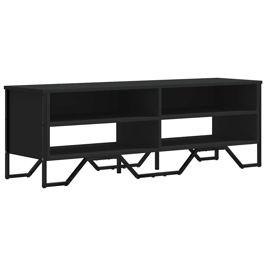 Mobile Porta TV Nero 122x34x41 cm in Legno Multistrato 848569
