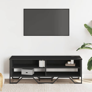 Mobile Porta TV Nero 122x34x41 cm in Legno Multistrato 848569