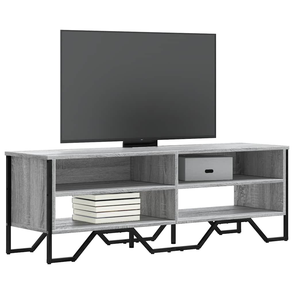 Mobile Porta TV Grigio Sonoma 122x34x41cm in Legno Multistrato
