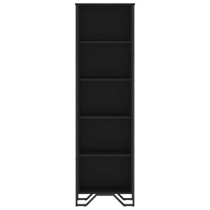 Libreria Nera 50x31x169 cm in Legno Multistrato 848614